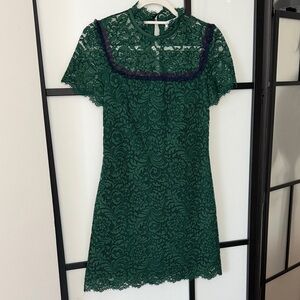 Sandro Green Lace Mini Dress